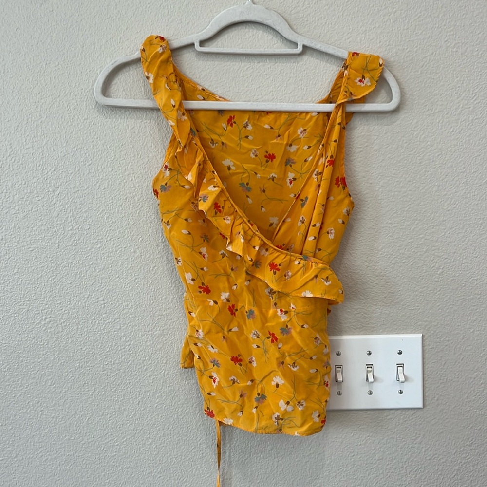 Madewell 100% silk wrap tank. XS-XXS